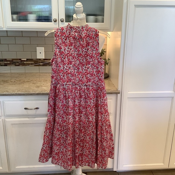 J. Crew x Liberty Fabric Red, Pink and White Sleeveless Dress Size Small - Picture 3 of 11